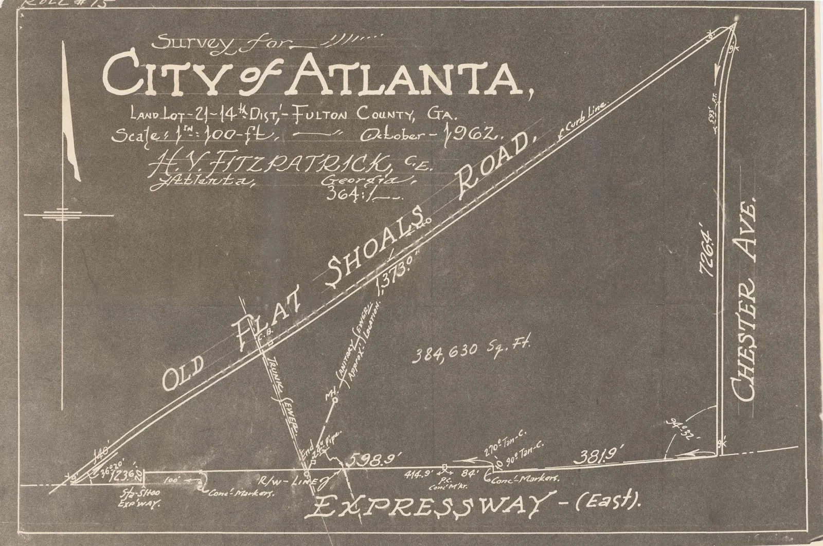 From the archive: an original City of Atlanta plat