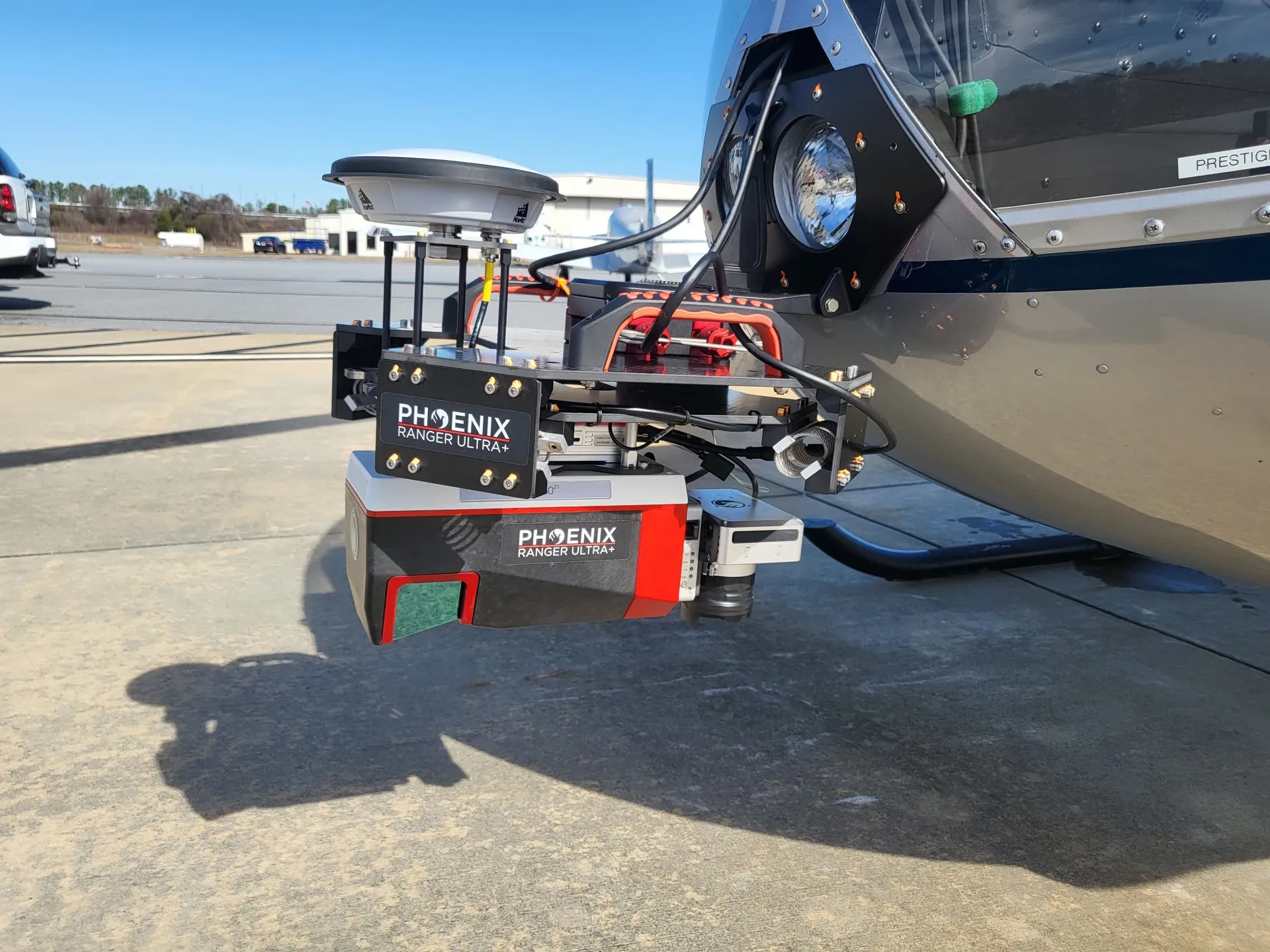 Phoenix LiDAR system mounted on a Robinson R66 helicopter