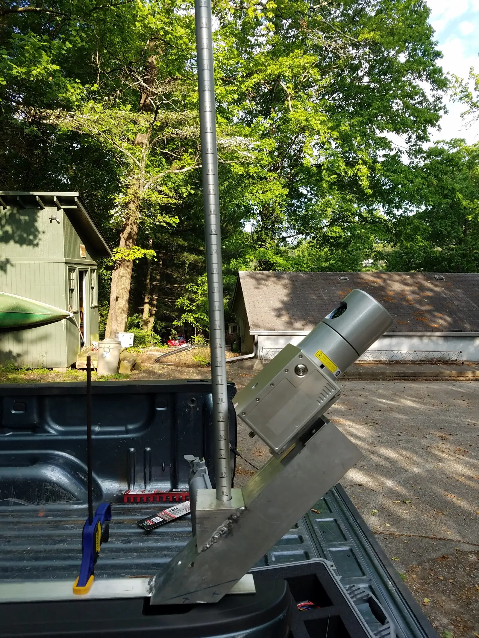 Mobile LiDAR scanner mounted on a survey truck