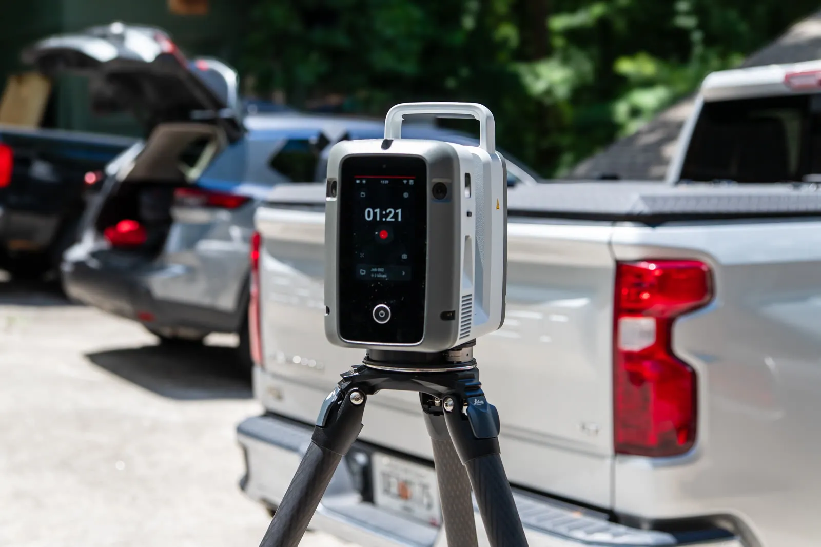 Terrestrial laser scanner on a tripod