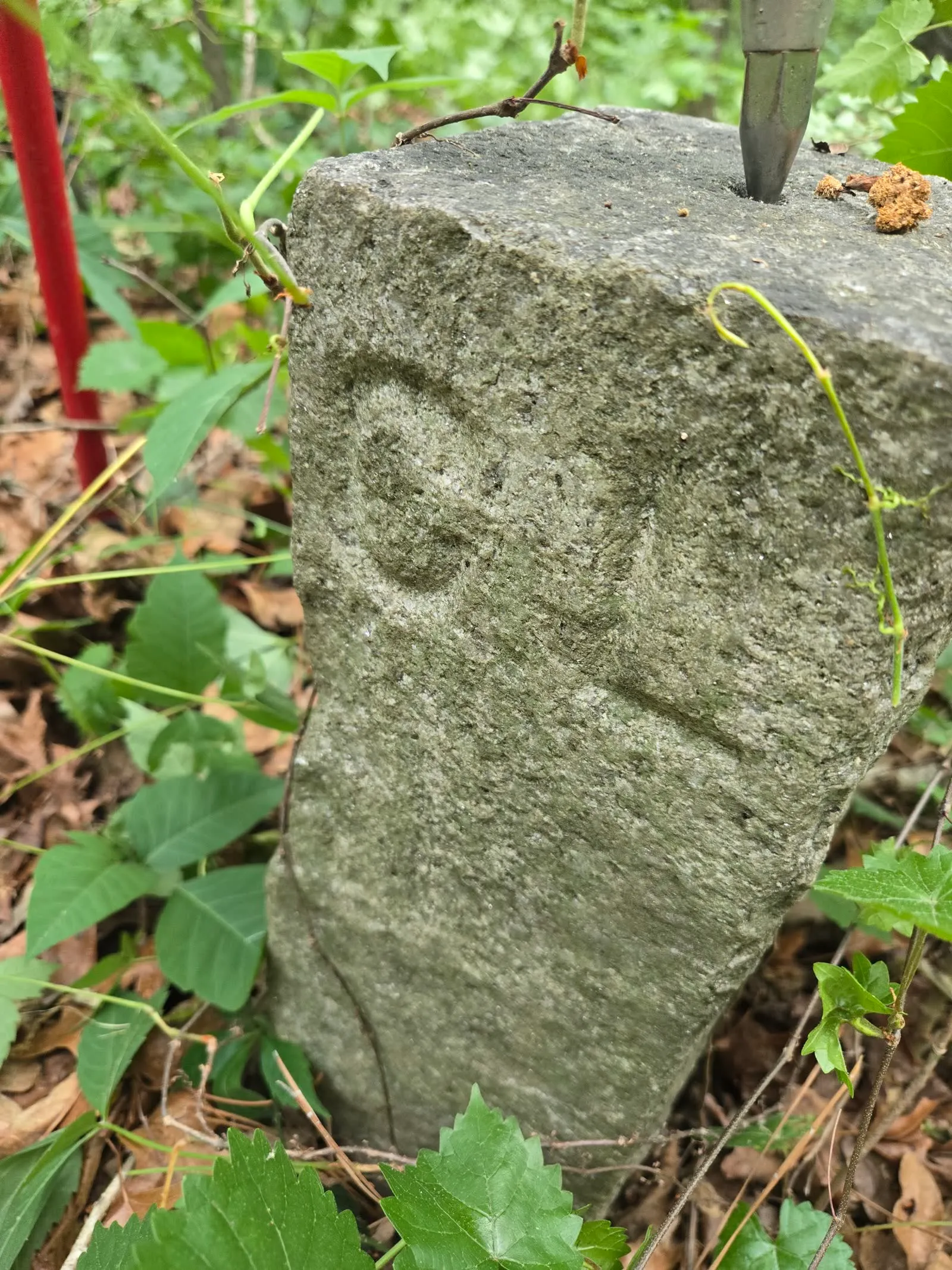 An original stone corner monument